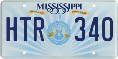 MS license plate HTR340
