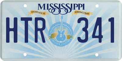 MS license plate HTR341
