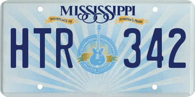 MS license plate HTR342