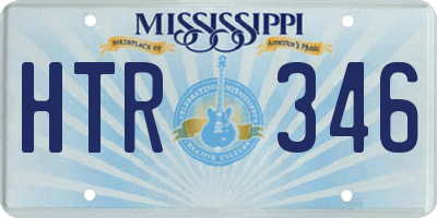 MS license plate HTR346