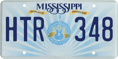 MS license plate HTR348