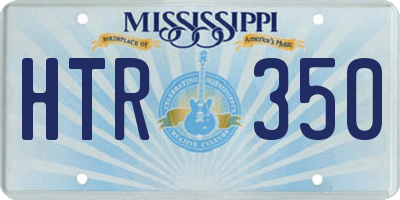 MS license plate HTR350