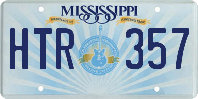 MS license plate HTR357