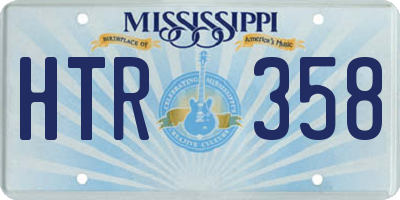 MS license plate HTR358