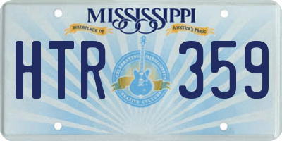 MS license plate HTR359
