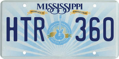 MS license plate HTR360