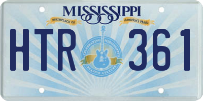 MS license plate HTR361