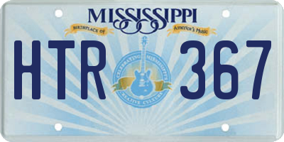 MS license plate HTR367