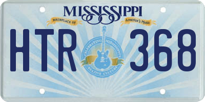MS license plate HTR368