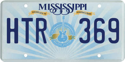 MS license plate HTR369