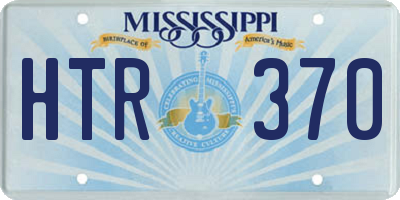 MS license plate HTR370