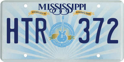 MS license plate HTR372