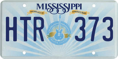 MS license plate HTR373