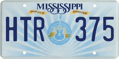 MS license plate HTR375