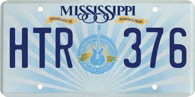 MS license plate HTR376