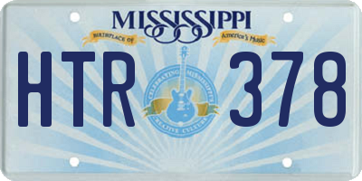 MS license plate HTR378