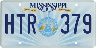 MS license plate HTR379