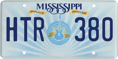 MS license plate HTR380