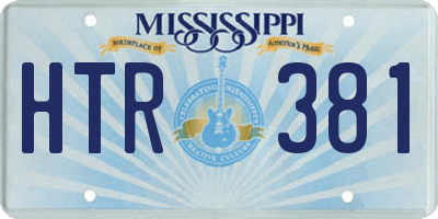 MS license plate HTR381