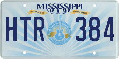 MS license plate HTR384
