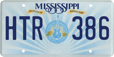 MS license plate HTR386