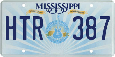 MS license plate HTR387