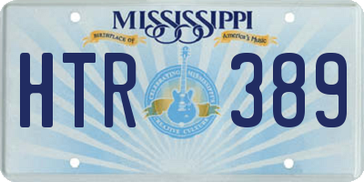 MS license plate HTR389