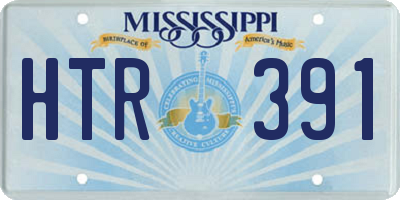 MS license plate HTR391
