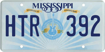 MS license plate HTR392