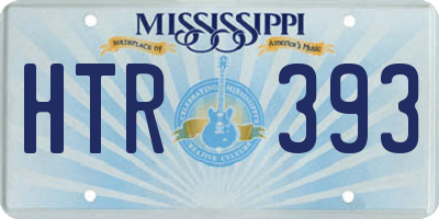 MS license plate HTR393