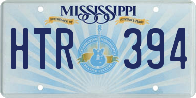 MS license plate HTR394