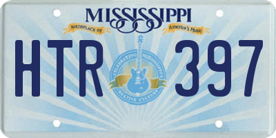 MS license plate HTR397