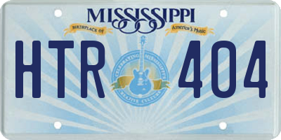 MS license plate HTR404