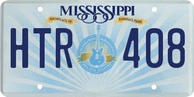 MS license plate HTR408
