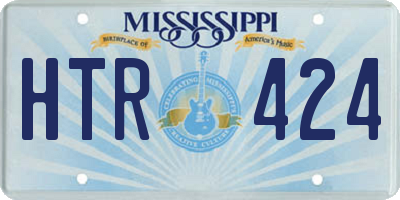 MS license plate HTR424