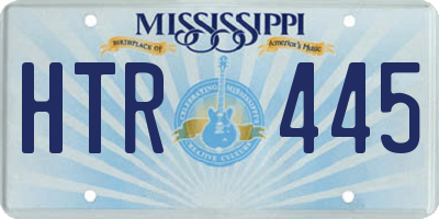MS license plate HTR445