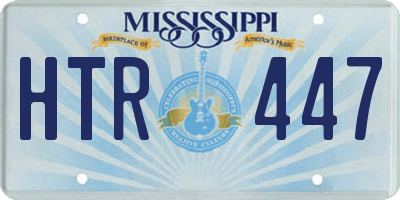 MS license plate HTR447