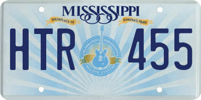 MS license plate HTR455