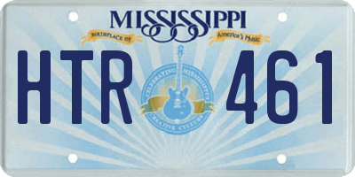 MS license plate HTR461