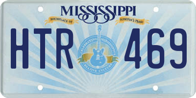 MS license plate HTR469