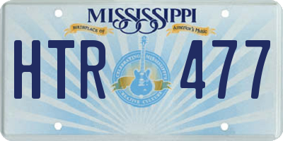 MS license plate HTR477