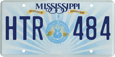 MS license plate HTR484