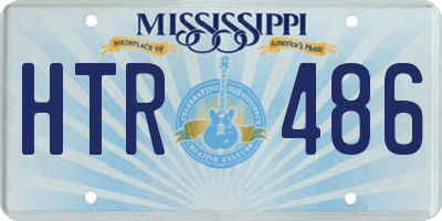 MS license plate HTR486