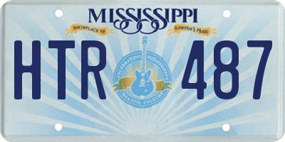 MS license plate HTR487