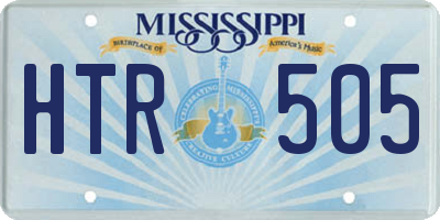 MS license plate HTR505