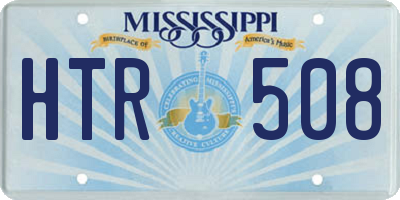 MS license plate HTR508