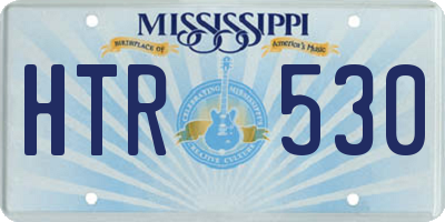 MS license plate HTR530