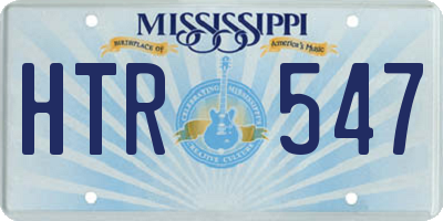 MS license plate HTR547
