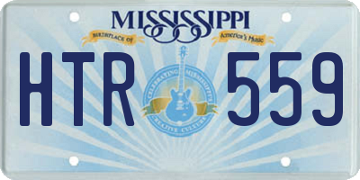 MS license plate HTR559