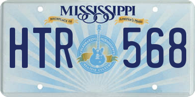 MS license plate HTR568